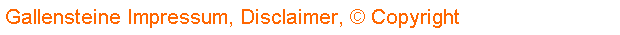 Gallensteine Impressum, Disclaimer, � Copyright